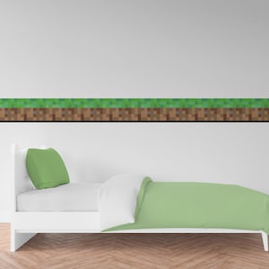 Large Gaming Wall Decal For Kids Bedroom Video Mine Wall Decal Pixel Gamer  Sticker Boy Wall Decor Game Art Mural Vinyl Stickers for Kids