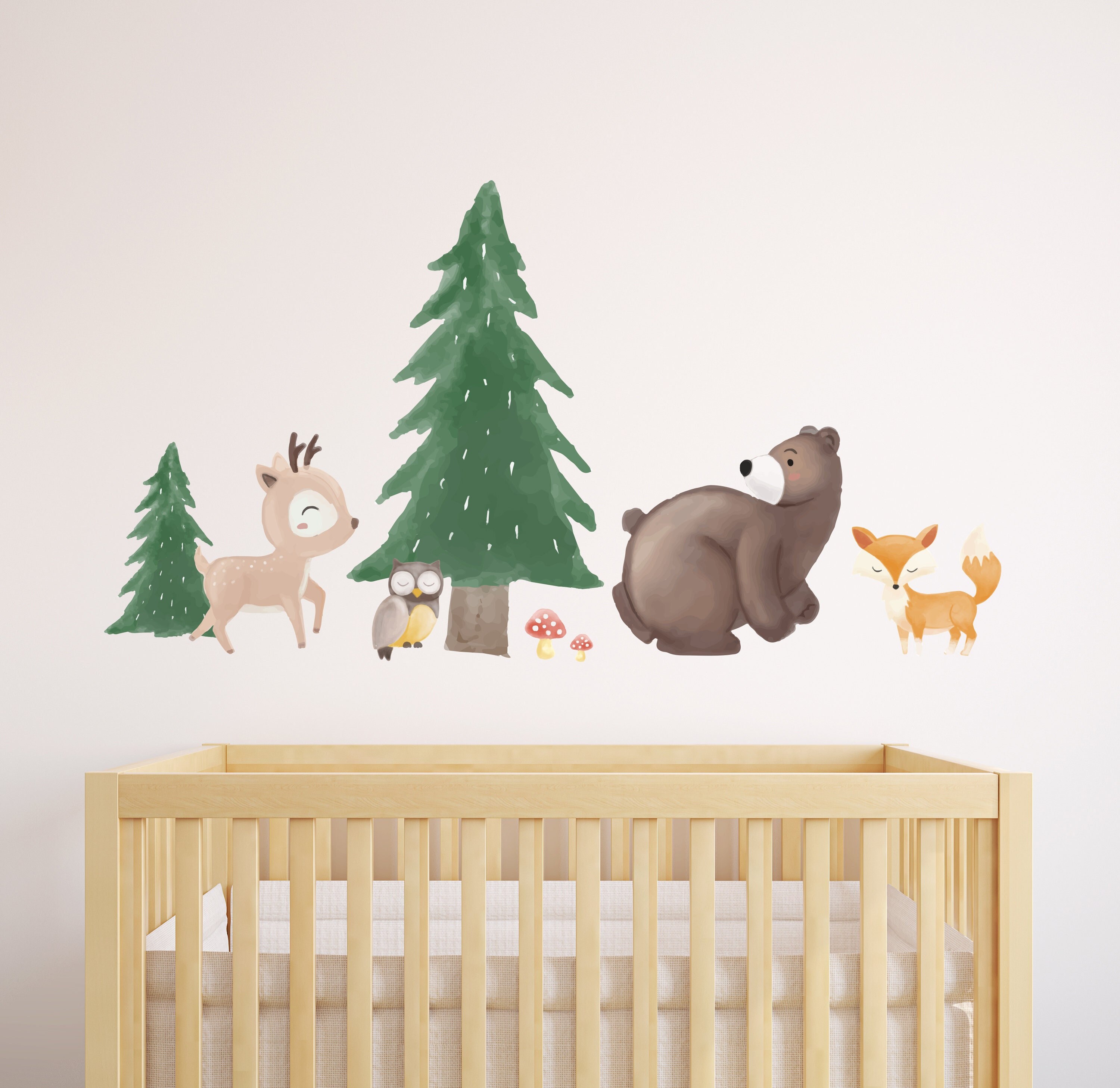 Adesivi Murali Animali Del Bosco - Decorazione Per Camerette Bambini - Foto 5