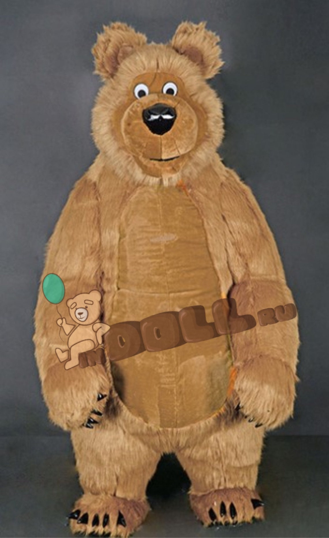 Lifesize puppet. Bear costume. Inflatable mascot. Animator Etsy
