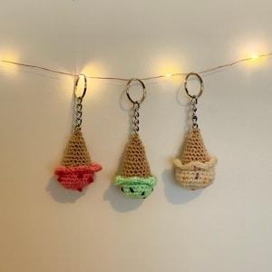 Crochet Des porte-clés de crème glacée