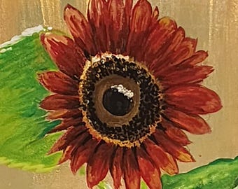 Sunflower Acrylic Painting Reproductions | Art Print |  Bookmark | Greeting Card | Magnet | Phone Grip | Tote
