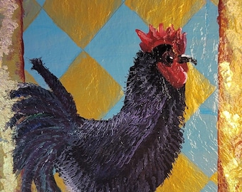 Birds Chicken Acrylic Painting Reproductions | Art Print |  Bookmark | Greeting Card | Magnet | Phone Grip | Tote | Sticker