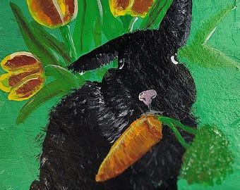 Bunny Acrylic Painting Reproductions | Art Print |  Bookmark | Greeting Card | Magnet | Phone Grip | Tote | Sticker