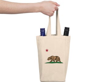 カリフォルニアワイントートバッグ カリフォルニアダブルワイントート カリフォルニアグリズリートート カリフォルニアギフト カリフォルニアワイン愛好家