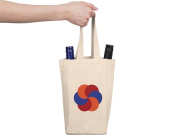 Armenia Wine Tote Bag, Armenian Double Wine Tote Avervakhach Symbol European Wine Tote Armenian Gift Armenian Wine Lover