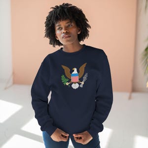 United States Unisex Crewneck Sweatshirt, USA Unisex Cotton Blend Sweatshirt, American Sweatshirt, American Bald Eagle, American Gift