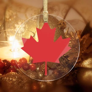 Canada Acrylic Ornaments, Canada Holiday Ornaments, Canadian Holiday Decor, Canada Christmas Ornaments, Canadian Party Decor, Canada