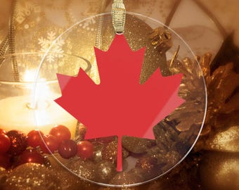 Adornos acrílicos de Canadá, adornos navideños de Canadá, decoración navideña de Canadá, adornos navideños de Canadá, decoración de fiestas de Canadá, Canadá