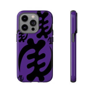 Purple Adinkra African Phone Case, Gye Nyame, Stamp | Accessories, iPhone, Samsung, Google Pixel | Ghana