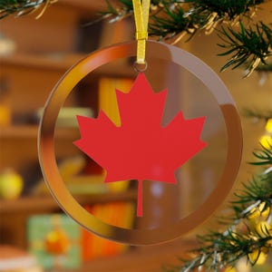 Canada Glass Ornaments, Canada Holiday Ornaments, Canadian Holiday Decor, Canadian Christmas Ornaments, Canadian Party Decor, Canada