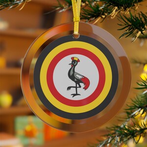 Uganda Glasornamente, Uganda Urlaub Ornamente, Afrikanische Feiertagsdekor, Afrikanische Weihnachtsschmuck, Uganda Party Dekor, Uganda