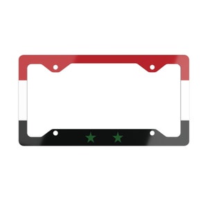 Syria License Plate Frame, Syria Metal License Plate Frame, Syria Flag, Syrian Car Accessories, Auto Gifts, Syria