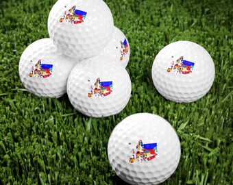 Europe Golf Balls (Set of 6), Golf Gifts, Europe Map Flags, Europe