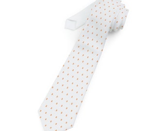 Bitcoin Necktie, White Cryptocurrency Necktie, Bitcoin Office Fashion, Crypto Business Attire, Crypto Decor, BTC