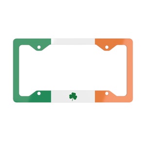Ireland License Plate Frame, Ireland Metal License Plate Frame, Ireland Flag, Irish Car Accessories, Auto Gifts, Ireland