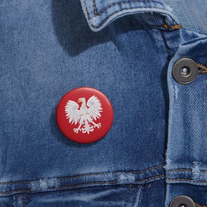 Poland Pin Button Poland International Pin Button Polish Travel Gift Polska Holiday Poland Shirt and Accessories