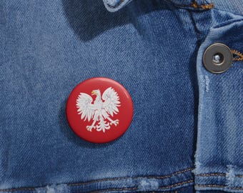 Poland Pin Button Poland International Pin Button Polish Travel Gift Polska Holiday Poland Shirt and Accessories