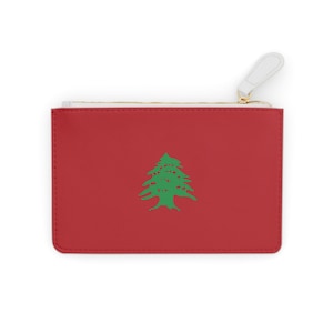 Lebanon Mini Clutch Bag Red Lebanon Mini Clutch Purse Lebanon Cedar Tree Lebanese Womens Wallet Lebanese Gift
