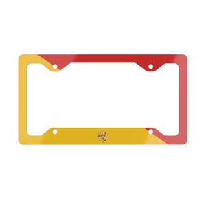 Sicily License Plate Frame, Sicily Metal License Plate Frame, Sicily Flag, European Car Accessories, Auto Gifts, Sicily