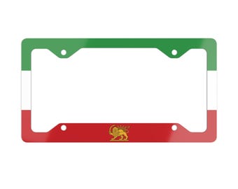 Marco de matrícula de Persia Marco de matrícula de metal persa Bandera de Persia Accesorios para automóviles persas Regalo para automóviles persas Decoración persa