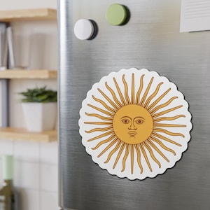 Argentina Magnet Die Cut Sol de Mayo Fridge Magnet Argentina Outdoor Use Magnet Argentina Kitchen
