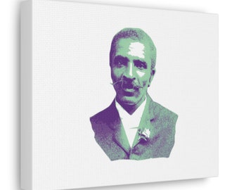 George Washington Carver Gallery Wrap N2, Farmer Canvas Gallery Wrap, American Pioneers, Farm Wall Art, Black Wall Art, Black Farmer, USA