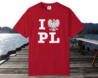 Poland Unisex T-shirt I Love Poland Cotton Shirt Polish Pride Tee Europe Travel Shirt Patriotic Polish Tee Polska Top