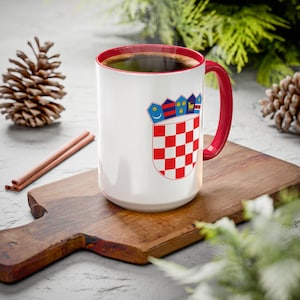 Croatia Colorful Mug 11oz 15oz Croatian Dishwasher Safe Mug Croatian Home Office Gift Croatia Coffee Mug Hot Cocoa Mug Croatia