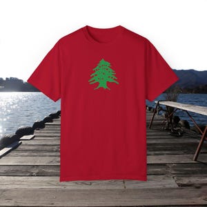 Lebanon Unisex Tshirt Lebanon Unisex Cotton Shirt Cedar Tree T-shirt Lebanese Nature Tee