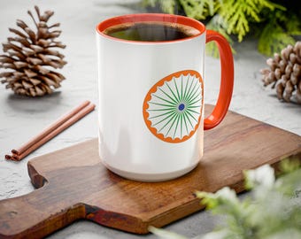 India Colorful Mug 11oz 15oz India Dishwasher Safe Mug Desi Home Office Gift Indian Coffee and Hot Cocoa Mug