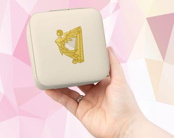 Ireland Travel Jewelry Case Ireland Emblem Compact Jewelry Organizer Ring Earring Travel Case Irish Jewelry Gift