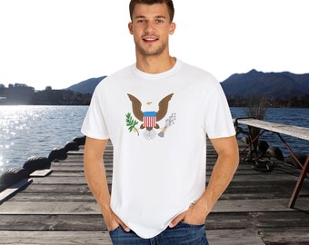 United States Unisex TShirt USA Unisex Cotton Shirt Bald Eagle T-shirt American Animal Tee
