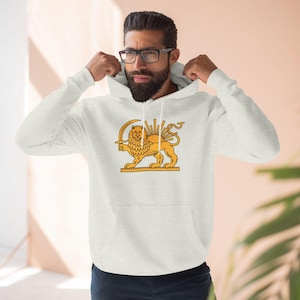 Persia Unisex Pullover Hoodie, Persia Unisex Cotton Blend Hoodie, Persian Lion, Persia Nature Hoodie, Persian Gift, Persia