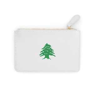 Lebanon Mini Clutch Bag White Lebanon Mini Clutch Purse Lebanon Cedar Tree Lebanese Womens Wallet Lebanese Gift
