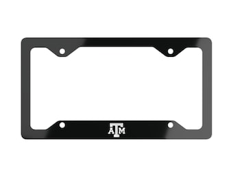Texas License Plate Frame, University Metal License Plate Frame, Texas Car Accessories, Auto Gifts, Texas