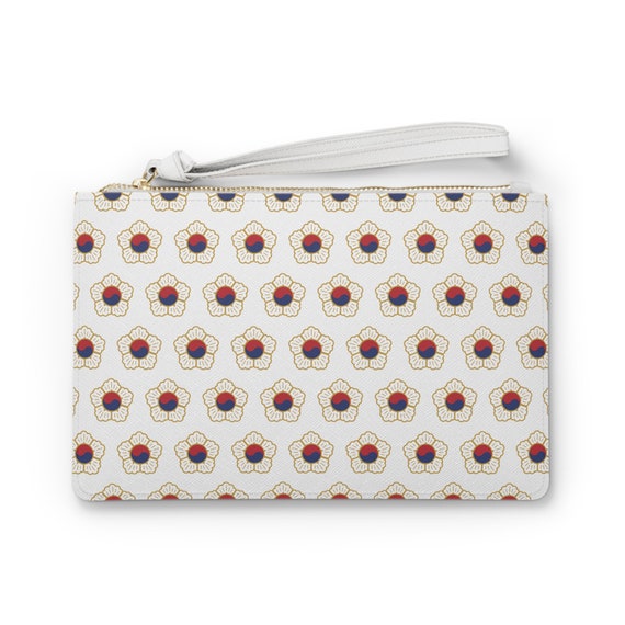 Korea Clutch Bag White Korean Clutch Purse South Korea Emblem Korean Gift Asian Purse South Korea Etsy Ireland