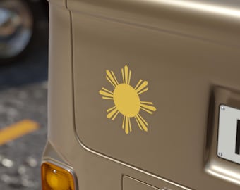 Philippines Outdoor Sticker Transparent Philippines Sun Auto Decal Philippines Vinyl Decal Filipino Auto Gift