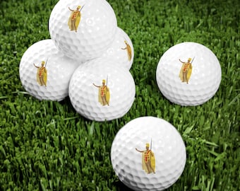 Hawaii Golf Balls (Set of 6), Golf Gifts, Hawaiian Warrior, Kingdom of Hawaii, United States