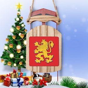 Bulgaria Sled Ornaments, Bulgaria Holiday Ornaments, European Christmas Ornaments, Bulgarian Holiday Decor, Bulgarian Party Decor, Bulgaria