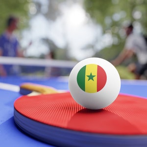 Senegal Table Tennis Balls (Set of 6), Senegal Ping Pong Balls (6 pieces), Senegal Flag, Senegal