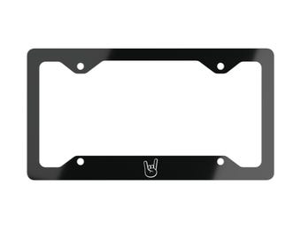 Black Texas License Plate Frame Texas Metal License Plate Frame Texas Hand Sign Texas Car Accessories Auto Gifts
