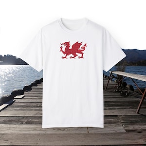 Wales Unisex Tshirt Wales Unisex Cotton Shirt Welsh Dragon T-shirt Welsh Animal Tee