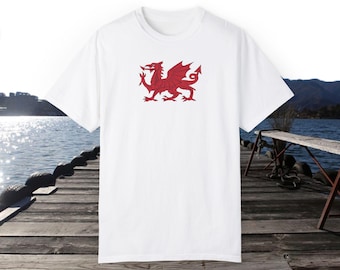 Wales Unisex Tshirt Wales Unisex Cotton Shirt Welsh Dragon T-shirt Welsh Animal Tee