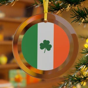 Irland Glas Ornament, Irland Urlaub Ornament, Irland Urlaub Dekor, European Christmas Ornament, Irish Party Decor, Irland