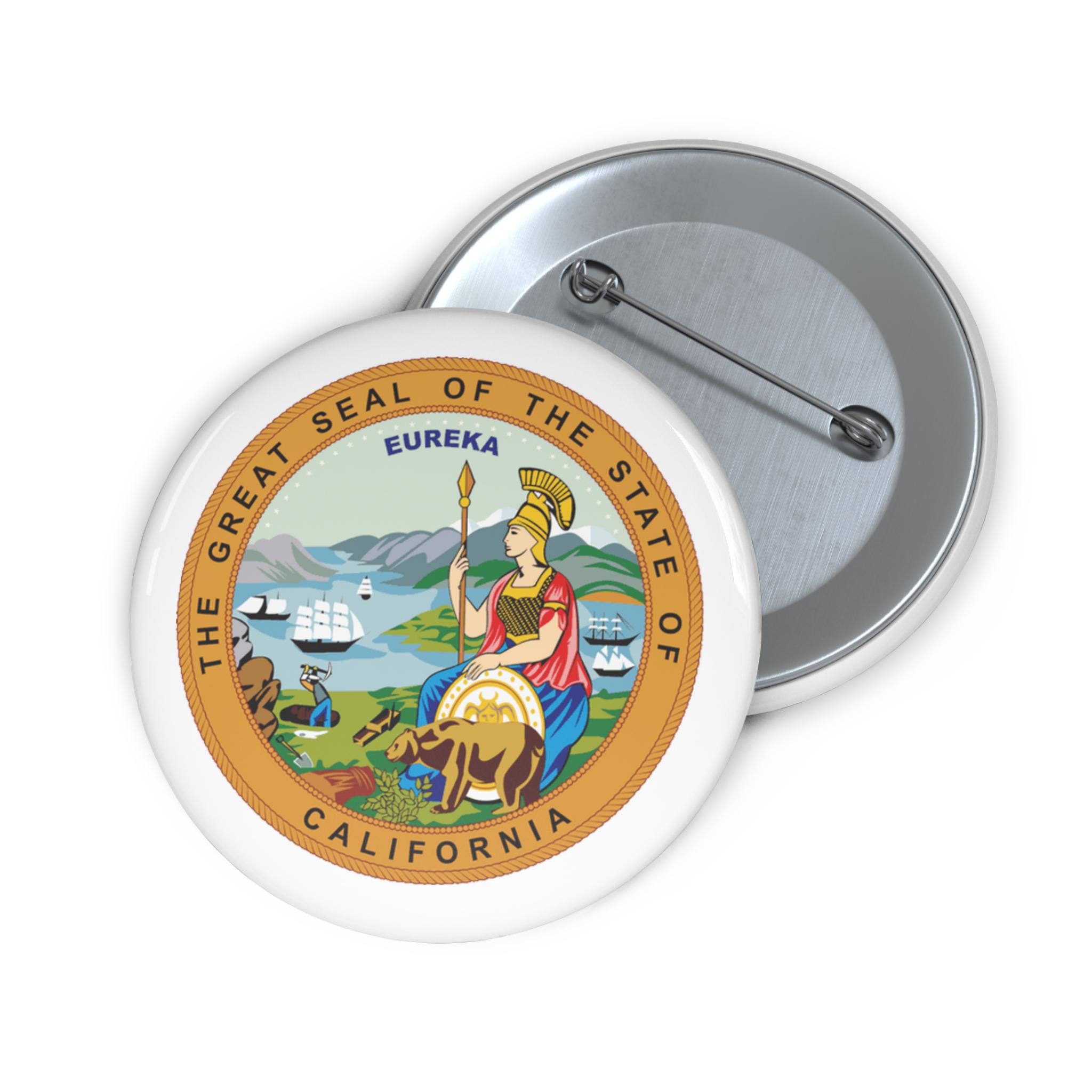 California Pin Button USA California State Pin California Gift Cali ...