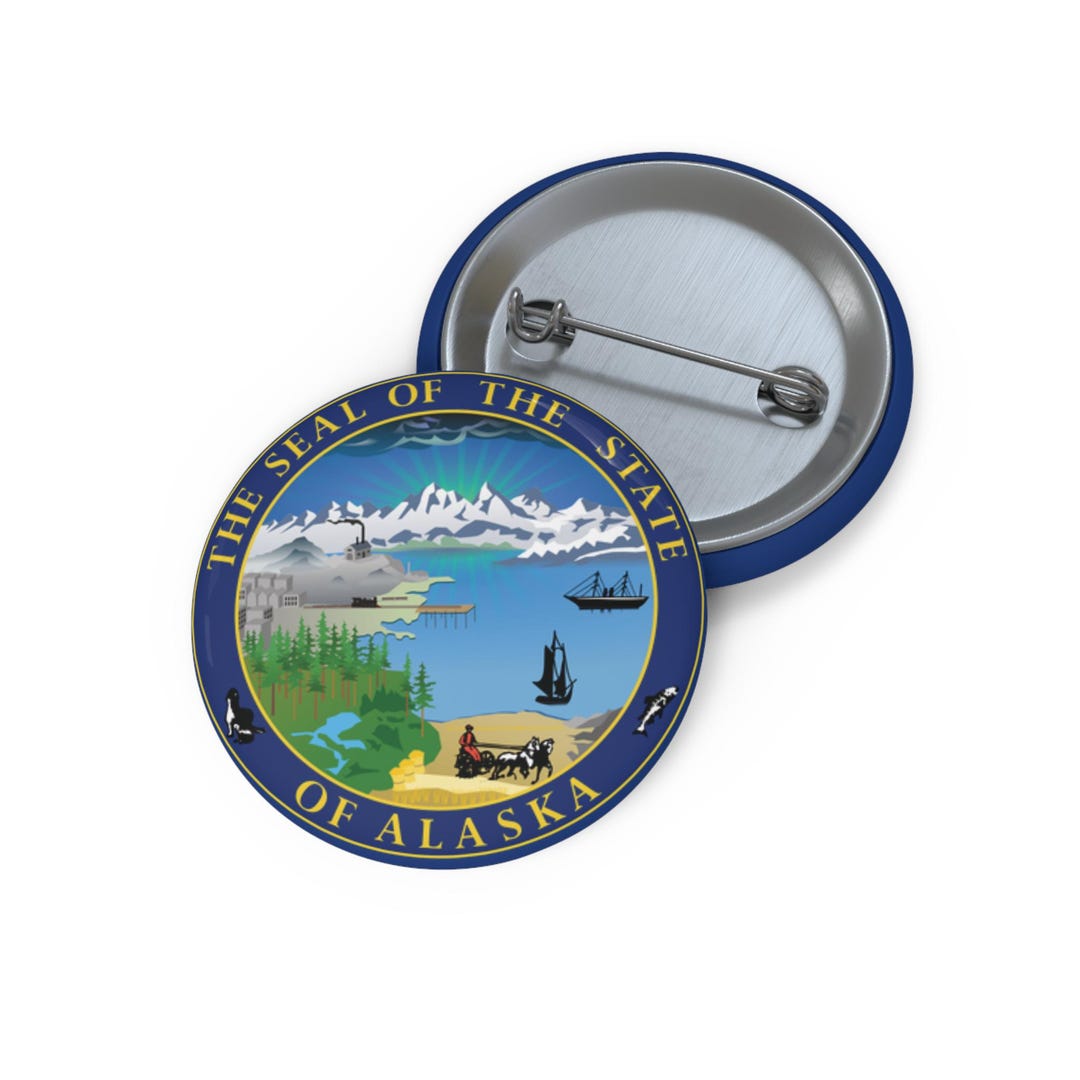 Alaska Pin Button USA Alaska State Pin Alaska Gift Alaska Decor Shirt ...