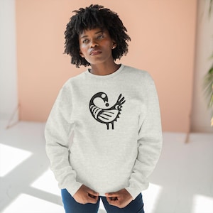 Adinkra Unisex Crewneck Sweatshirt, Sankofa Unisex Cotton Blend Sweatshirt, African Sweatshirt, Sankofa Adinkra Symbol, Ghana