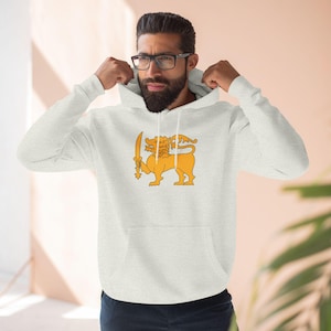 Sri Lanka Unisex Pullover Hoodie, Sri Lanka Unisex Cotton Blend Hoodie, Sri Lanka Lion, Sri Lanka Nature Hoodie, Sri Lankan Gift, Sri Lanka