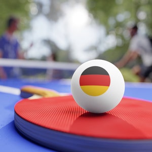 Germany Table Tennis Balls (Set of 6), Germany Ping Pong Balls (6 pieces), Deutschland Flag, Germany