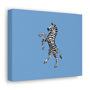 Botswana Gallery Wrap, Botswana Canvas Gallery Print, Emblem of Botswana Zebra, African Wall Art, African Gift, Botswana